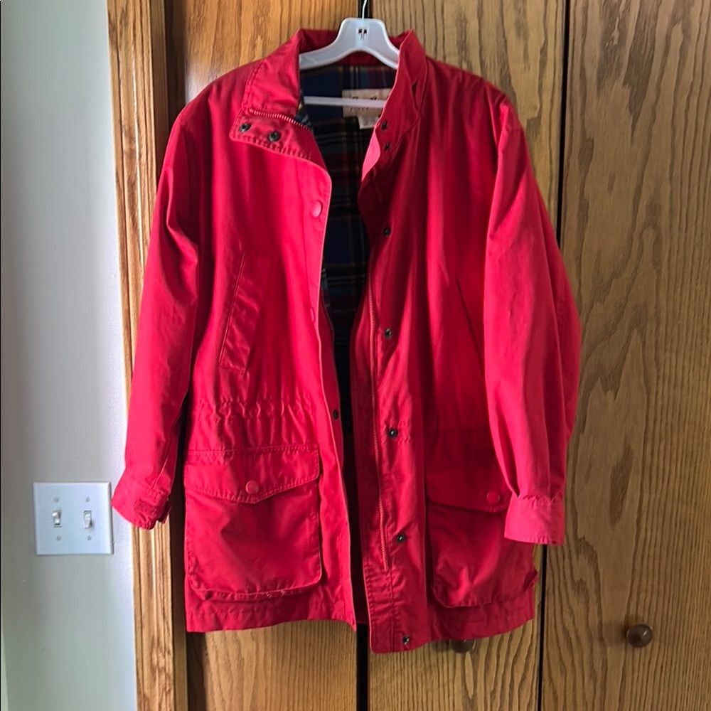 Eddie Bauer Red and Blue Plaid Jacket